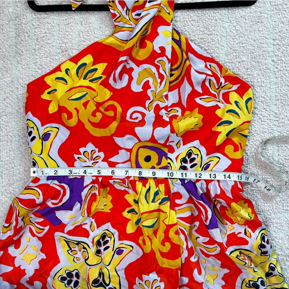 NWT J Crew Silk Midi Sarong Dress in Painted Paisley Orange SZ 10 Cocktail Dress - Picture 8 of 14